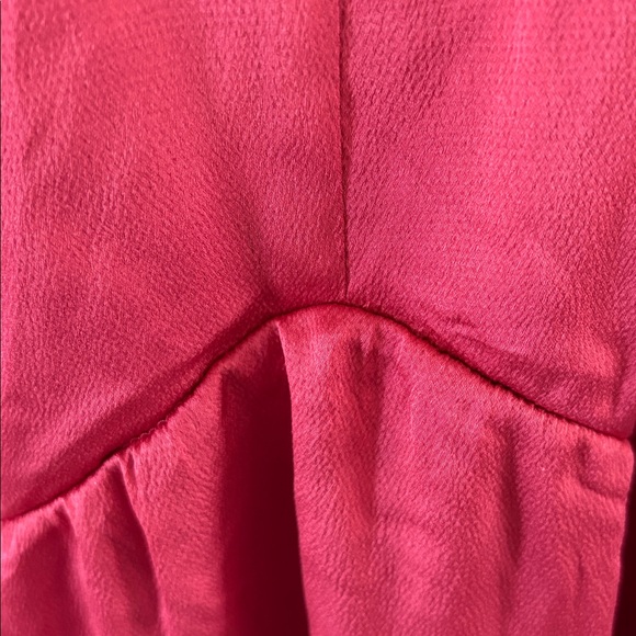 Torrid Size 2 dark rose satin texture long sleeve v-neck dress - Picture 6 of 11